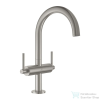 Grohe ATRIO L magasított mosdó csaptelep click-clack leeresztővel,Supersteel 21145DC0 (21145DC0)