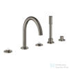 Grohe ATRIO PRIVATE 5 üléses kádtöltő csaptelep fogantyú és alaptest nélkül, Brushed Hard Graphite 25224AL0
