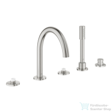 Grohe ATRIO PRIVATE 5 üléses kádtöltő csaptelep fogantyú és alaptest nélkül,SuperSteel 25224DC0 csaptelep