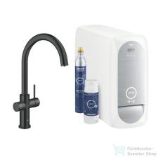 Grohe BLUE HOME C kifolyós csaptelep kezdőkészlet vízszűrő funkcióval,Bársony fekete 31455KS1 (31455KS1) csaptelep
