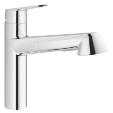 Grohe Eurodisc egykaros kihúzható fejes közepes kifolyású csaptelep (32257002) csaptelep
