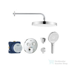 Grohe falsík alatti, termosztátos zuhanyrendszer SMARTCONTROL kezelővel, Kielle kiegészítőkkel, króm SANI21GKK009 csaptelep