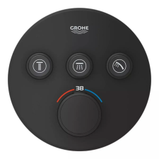 Grohe Grohtherm SmartControl beépíthető termosztát, 3 kimenet, matt fekete, kádhoz/zuhanyhoz csaptelep
