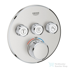 Grohe GROHTHERM Smartcontrol falsík alatti termosztátos kád/zuhany csaptelep,Supersteel 29121DC0 csaptelep