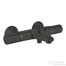 Grohe PRECISION START termosztátos kádtöltő csaptelep zuhanyszett nélkül,matt fekete 345982430 csaptelep
