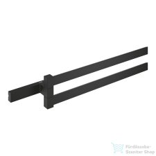 Grohe SELECTION CUBE 40 cm-es dupla törölközőtartó,Phantom Black 102280KF00 fürdőszoba kiegészítő