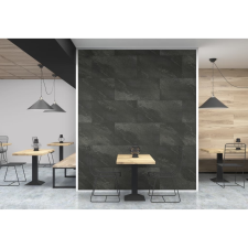 Grosfillex Gx Wall+ 5db sötétszürke kőmintás falburkoló csempe 45x90cm csempe