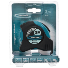 GROSS 3mx19mm professional mérõszalag 2 oldalas barkácsolás, csiszolás, rögzítés