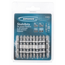GROSS PH2-PH1x45mm 10db professional bitkészlet kétvégû bitfej készlet