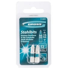 GROSS PH2x25mm 2db professional bit S2 acél bitfej készlet