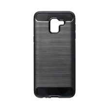 GSMLIVE Carbon Fiber Samsung J600 Galaxy J6 2018 fekete szilikon tok (Forcell) tok és táska