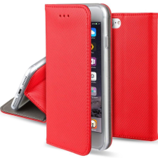 GSMLIVE Honor X8 4G telefon tok, könyvtok, oldalra nyíló tok, mágnesesen záródó, piros tok és táska