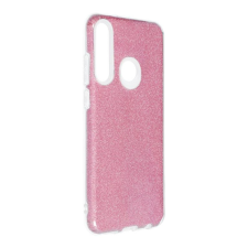 GSMLIVE Huawei Y6P szilikon tok, csillámos, hátlap tok, pink tok és táska