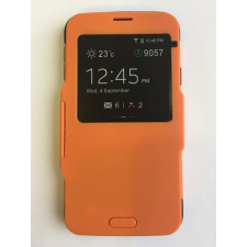GSMLIVE Samsung G900 Galaxy S5 narancssárga Armor ablakos könyvtok tok és táska