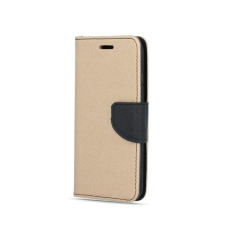 GSMLIVE Samsung Galaxy A20s telefon tok, könyvtok, oldalra nyíló tok, mágnesesen záródó, arany-fekete, SM-A207, Fancy tok és táska