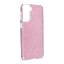 GSMLIVE Samsung Galaxy S21 Plus szilikon tok, csillámos, hátlap tok, SM-G996, pink tok és táska