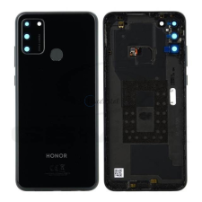 GSMOK Akumulátor Fedél Huawei Honor 9A Fekete Ujjlenyomat-Olvasóval 02353Qqm Eredeti Szervizcsomag mobiltelefon, tablet alkatrész