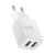 GSMOK Hálózati Töltő Baseus 2Xusb 10.5W 2.1A Ccxj010202 Fehér