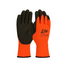 Gtek G-TEK Hi-Vis kötött, akril frottír, latexmártott munkavédelmi kesztyű védőkesztyű