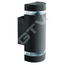 GTV Homlokzati lámpa SILVA 2xGu-10 fekete kültéri világítás