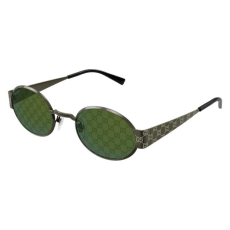Gucci GG1854S 003 SHINY TRANSPARENT VARNISH MILITARY GREEN  WITH LASER GUCCISSIMA TEXTURE ON ENDPIECE GREEN MIRROR napszemüveg