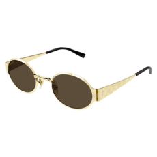 Gucci GG1854S 005 SHINY ENDURA GOLD WITH LASER GUCCISSIMA TEXTURE ON ENDPIECE BROWN napszemüveg