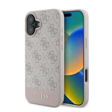 Guess 4G Bottom Stripe Apple iPhone 16 Plus hátlap tok, rózsaszín GUHCP16MG4GLPI tok és táska