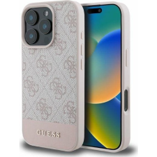 Guess 4G Bottom Stripe Apple iPhone 16 Pro hátlap tok, rózsaszín GUHCP16LG4GLPI (GUE3491) tok és táska