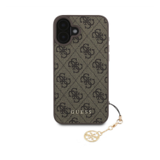 Guess 4G Charm Apple iPhone 16 Plus Tone on Tone hátlap tok, barna tok és táska