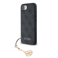 Guess 4G Charm iPhone 16e kemény hátlap tok, szürke tok és táska
