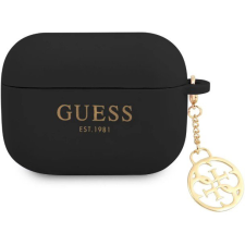 Guess 4G Charm Silikonové Pouzdro pro AirPods 4 Black fülhallgató, fejhallgató tok