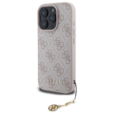 Guess 4G Charms Collection iPhone 16 Pro kemény hátlap tok, rózsaszín tok és táska
