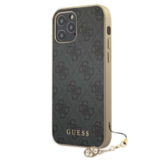 Guess 4G Charms Collection - telefontok iPhone 12 / iPhone 12 Pro szürke tok és táska