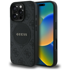 Guess 4G Circle Classic Logo iPhone 16 Pro Max MagSafe hátlap tok, fekete tok és táska
