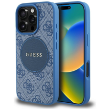 Guess 4G Circle Classic Logo iPhone 16 Pro Max MagSafe hátlap tok, kék tok és táska