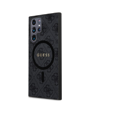 Guess 4G Collection Leather Metal Logo Samsung Galaxy S24 Ultra Tok - Fekete (GUHMS24LG4GFRK) tok és táska