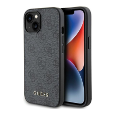 Guess 4G Metal Gold Logo Apple iPhone 15 hátlap tok, szürke tok és táska