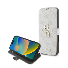 Guess 4G Metal Logo iPhone 16 flip/oldalra nyíló tok, rózsaszín GUBKP16S4GMGPI tok és táska