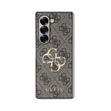 Guess 4G Metal Logo PU Samsung Galaxy Z Fold 6 hátlap tok, barna tok és táska