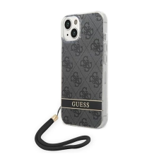 Guess 4G Print Strap Apple iPhone 14 Plus hátlap tok fekete tok és táska