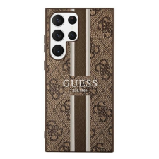 Guess 4G Printed Stripe Samsung Galaxy S23 Ultra szilikon tok, barna tok és táska