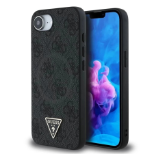 Guess 4G PU Strass Triangle Metal Logo tok iPhone 16e fekete tok és táska
