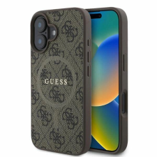 Guess 4G Ring Classic Logo MagSafe tok iPhone 16 - barna tok és táska