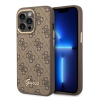 Guess 4G Vintage Gold Apple iPhone 14 Pro Max hátlap tok, barna