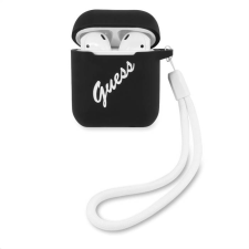 Guess Apple Airpods 1/2 GUESS GUACA2LSVSBW Liquid Silicon Tartó - Fekete tok és táska
