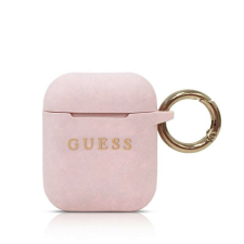 Guess Apple AirPods 1/2 szilikon tok pink (GUACCSILGLLP) tok és táska