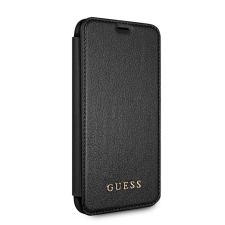 Guess Apple iPhone 12 Mini GUESS GUFLBKSP12SIGLBK Könyvtok - Fekete tok és táska