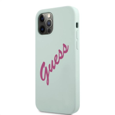 Guess Apple iPhone 12 Pro Max GUESS GUHCP12LLSVSBF Liquid Silicon Hátlap - Világoskék tok és táska