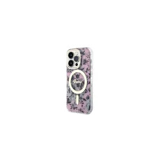 Guess Apple iPhone 14 Pro GUESS GUHMP14LHCFWSP MagSafe Hátlap - Rózsaszín tok és táska