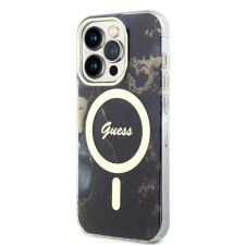 Guess Apple iPhone 14 Pro GUESS GUHMP14LHTMRSK MagSafe Hátlap - Fekete tok és táska